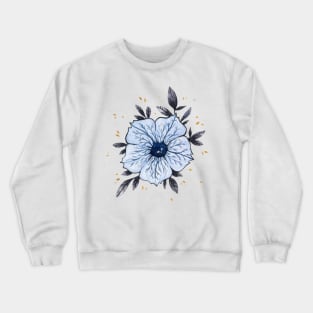 Blue Petunia Crewneck Sweatshirt